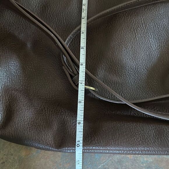 Joy Susan Megan Carry All Tote and Purse Vegan Brown Set of 2 - Picture 11 of 15